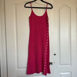 AQUA Avocadon Stretch Dress in Bright Pink